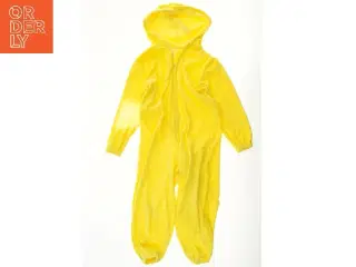 Gul heldragt med hætte (str.  længde 102 cm brede 37 cm)