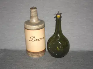 Grøn glasflaske med svensk tre kroner symbol