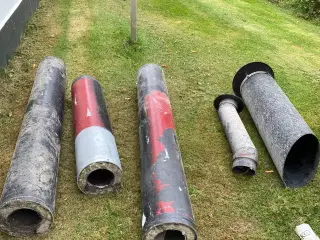 Skorsten fra en brændeovn i et stuehus m 1. Sal