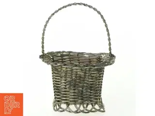 Fil de fer flettet Metal kurv med hank (str. Med hank 14 x 9 cm)