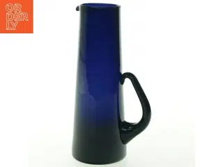 Blå kande af glas(str. 21 cm) (str. 21 cm)