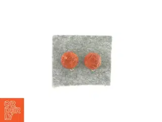 Ædelkoral clips øreringe (str. Ø: 2 cm)
