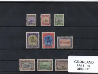 Grønland - Amerikaudgaven Afa 8 - 16 - Ubrugt