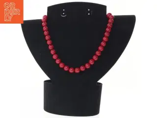 Rød halskæde (str. 40 cm)