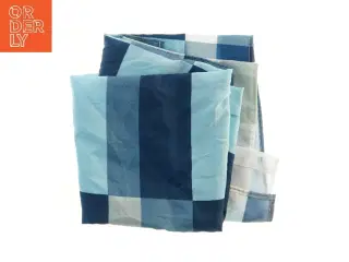 Blåt ternet badeforhæng i høj kvalitet (str. 200x180 cm)