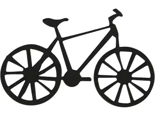 Kartonmærkat, cykel, str. 77x48 mm, sort, 10stk./ 1 pk.
