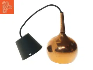 Kobber pendellampe (str. 20x12 cm)