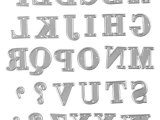 Alfabet Skæreskabelon 2x1,5-2,5 cm - 1 stk.