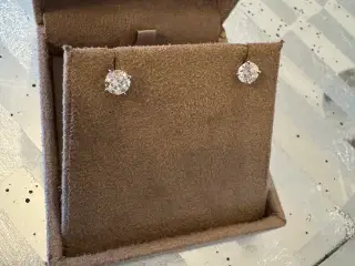 1,26 ct NATURLIGE diamantørestikker - IKKE lab