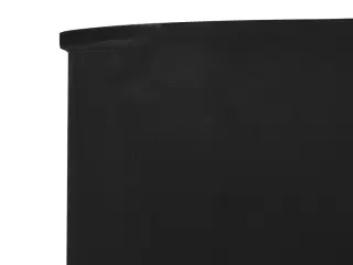 5-panels læsejl 600x160 cm stof sort