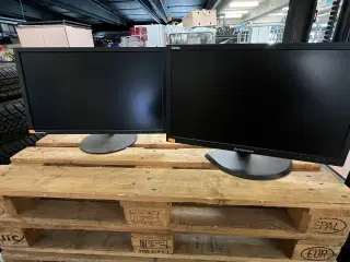 2 Stk. Skærme 24" + 23" LENOVO