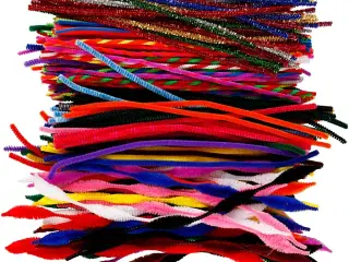 Chenille, L: 30,5 cm, tykkelse 4-6 mm, ass. farver, 250 ass./ 1 pk.