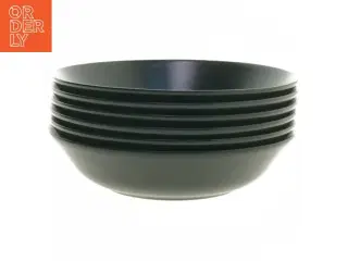 Sorte dybe tallerkener fra IKEA (str. Ø 22x5 cm)
