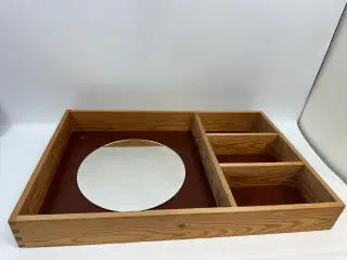 Retro vægspejl / væghylde