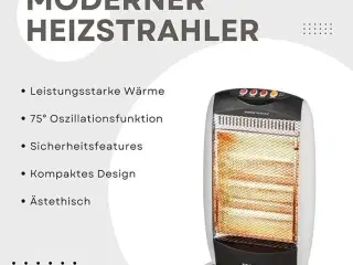 Softsail oscillerende halogenvarmer 400-800-1200w(ubrugt)