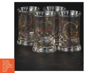 Holmegaard glas med fuglemotiv fra Holmegaard (str. 6 cm)