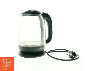 Elkedel i glas og sort plast
