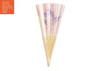 Dekorativ håndvifte med sommerfuglemønster (str. 21 cm)