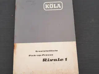 Køla RIvale 1 pick-up presse årg 1964 Reservedelsk