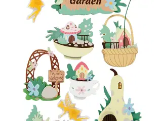 3D Stickers, fe-have, H: 32-64 mm, B: 30-55 mm, tykkelse 7 mm, 9stk./ 1 pk.