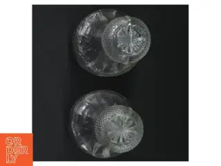 Glas karaffel med mønster (str. H 15 cm)