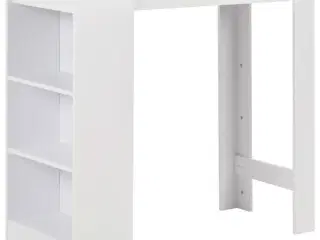 Barbord med hylde 110x50x103 cm hvid