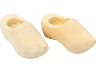Hollandske Træsko 40 mm - 2 Par i Naturtræ