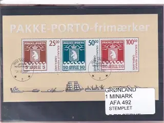 Grønland - Miniark AFA 492 - Postfrisk