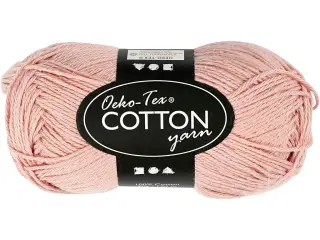 Bomuldsgarn 8/4 - Pudder, 170m, 50g til hækling og strik