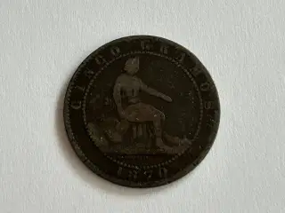5 Gramos 1870 Spain