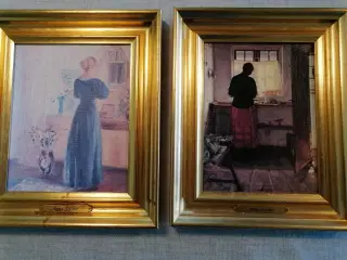 2 x Billeder Anna Ancher 20cm x 24cm