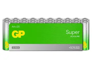 GP Super Alkaline AA-batteri 15A/LR6 20-pak