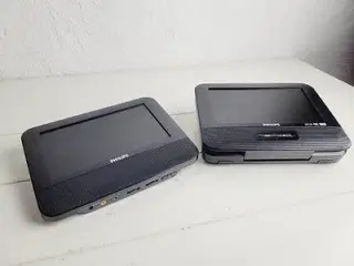 ⭐️- 2 stk LCD Skærme m. Mini dvd afspiller Philips