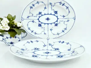 Musselmalet Oval Fad 1 sortering Porcelæn 
