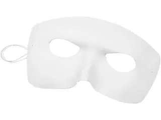 Maske, H: 12 cm, B: 17 cm, hvid, 12stk./ 1 pk.