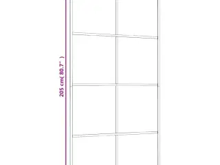 Skydedør 102,5x205 cm sikkerhedsglas og aluminium sort