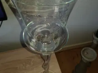 Klar glas vase, lysetage