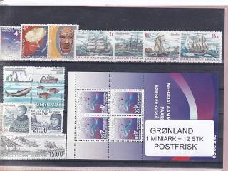 Grønland - 1 Miniark + 12 Stk. - Postfrisk