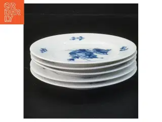 Porcelænstallerkener med blå blomst motiv Royal Copenhagen (str. 5 stk Ø 16 cm) fra Royal Copenhagen