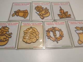 7 stk vintage blyglas figurer til ophæng