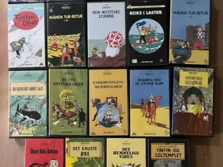 Tintin film - 19 stk VHS