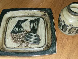 Børge Mogensen Keramik fad og vase