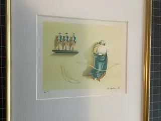 Litografi Ole Ahlberg er på Bornholm kan sendes