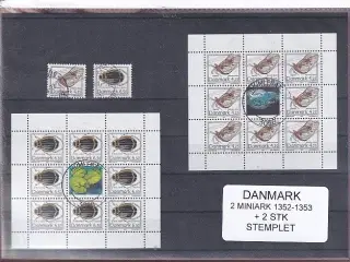 Danmark - Småark 1352 - 1352 + enkeltmærker - Stemplet
