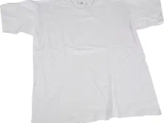 Hvid T-shirt til børn, str. 7-8 år, rund hals