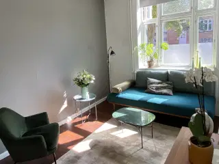 Klinikfællesskab på ydre Østerbro, mødelokale udlejes til terapi eller grupper.