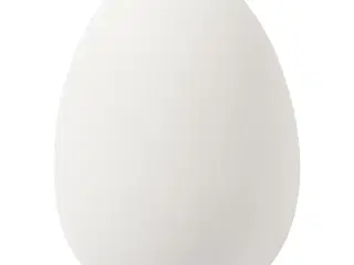 Æg, H: 8 cm, diam. 5,5 cm, hvid, 8stk./ 1 pk.