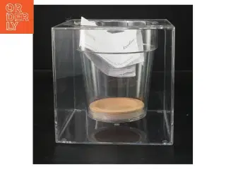Ny Selvvandingspotte Transparent po ur tte med base fra Boskke (str. 15x15x15 cm)
