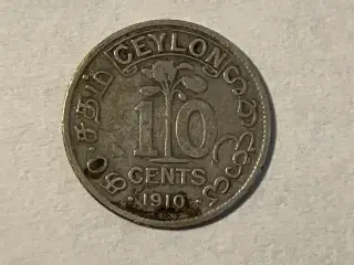 10 Cents Ceylon 1910
