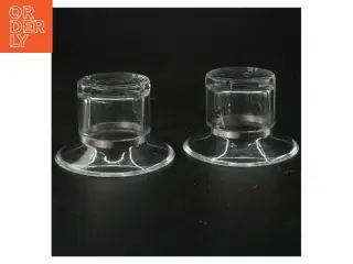 Gennemsigtige glaslysestager fra Rosendahl (str. Ø 10,5 cm 7 cm)